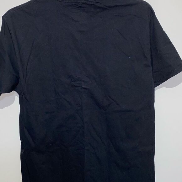 Champion Men's Black Crew Neck Short Sleeve Spell Out Logo Graphic T-shirt Large - Picture 6 of 9